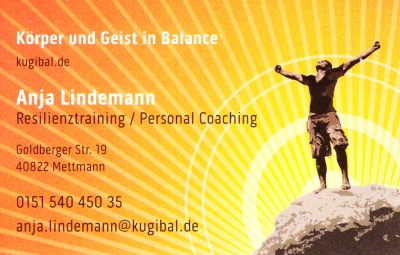 Kontaktdaten Anja Lindemann - Mettmann Resilienztraining / Personal Coaching ( Mettmann, Düsseldorf, Ratingen )